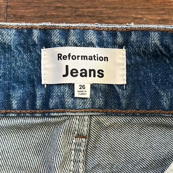 Reformation Cynthia Belted High Rise Straight Jeans size 26 NWT - Picture 12 of 13